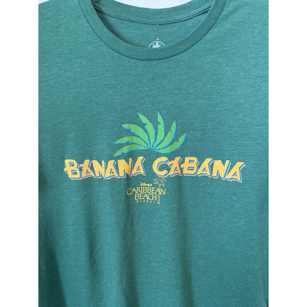 Disney’s Caribbean Beach Resort Banana Cabana T-Shirt Medium Green Disney Parks